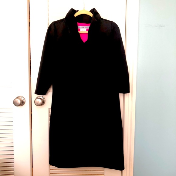 Gretchen Scott Designs Dresses & Skirts - Gretchen Scott Black Ruffle Neck Dress Size L